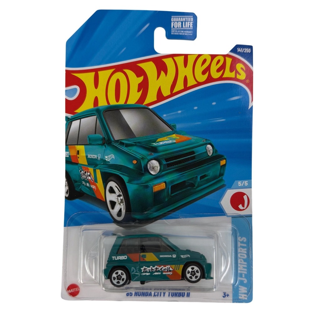 Hot Wheels 85 Honda City Turbo II Teal 2024 HW J-Imports 141/250 5/5 JDM Car